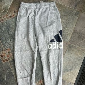 Adidas light grey joggers
